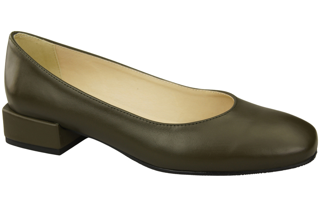 Comfortable Women's Shoes Flat Pumps, Natural Leather 204 ElitaBut