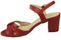 Obuwie Damskie Sandały Czerwone Skóra Naturalna 168 ElitaBut