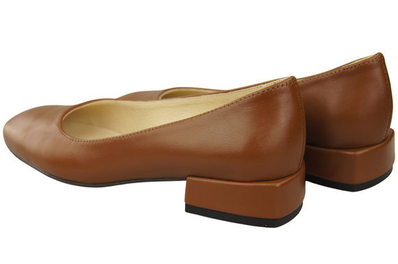 Comfortable Women's Shoes Flat Pumps, Natural Leather 204 ElitaBut