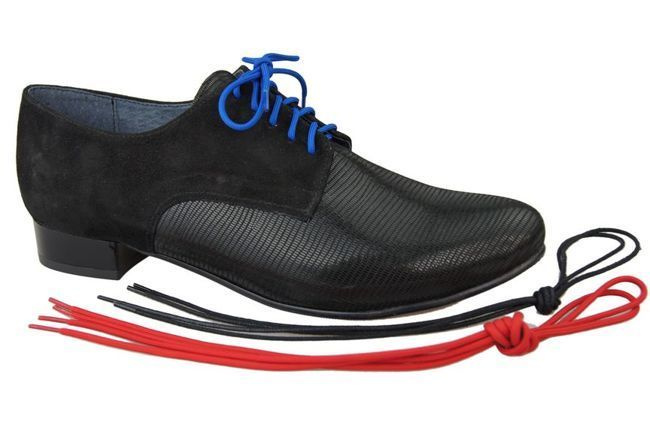 Obuwie Półbuty Damskie Sznurowane skóra naturalna Czarne 959 ElitaBut