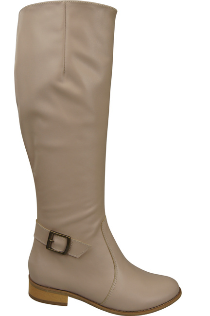 Women’s  leather boots, lined officer boots, flat 225 ElitaBut