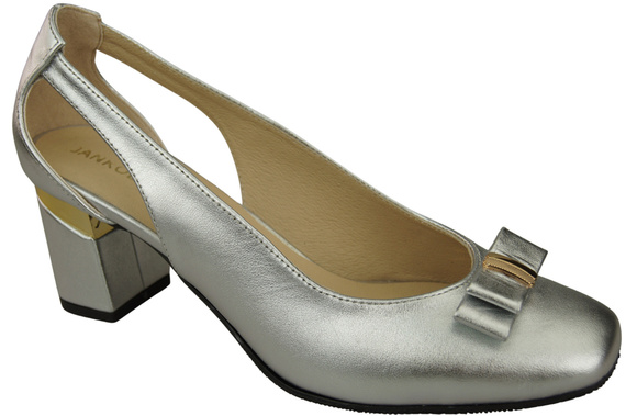 Shoes Women's pumps in Natural Leather with Decorative Heel 199 ElitaBut