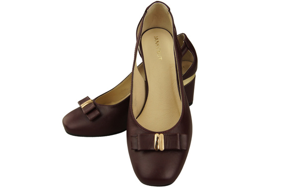 Shoes Women's pumps in Natural Leather with Decorative Heel 199 ElitaBut