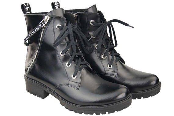 Footwear Boots Women's boots with the inscription NICE Natural Leather 173 L ElitaBut