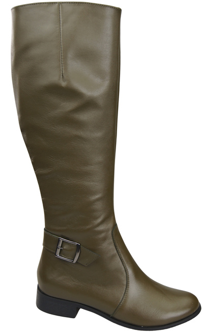 Women’s  leather boots, lined officer boots, flat 225 ElitaBut