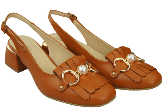 Women's Shoes Sandals Decorated with Fringes Natural Leather 208 ElitaBut