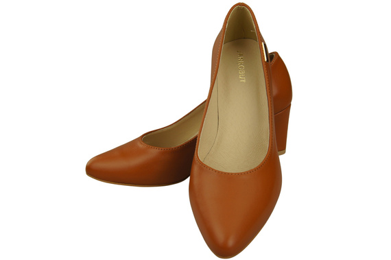 Classic Smooth Pumps Shoes Women's Black Natural Leather 213 ElitaBut