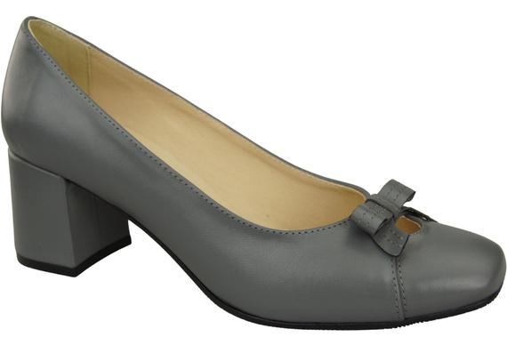 Women's Pumps with a Bow, Natural Leather and Low Heel 203 ElitaBut