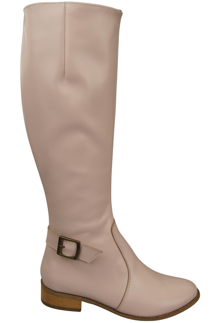 Women’s  leather boots, lined officer boots, flat 225 ElitaBut