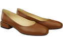 Comfortable Women's Shoes Flat Pumps, Natural Leather 204 ElitaBut
