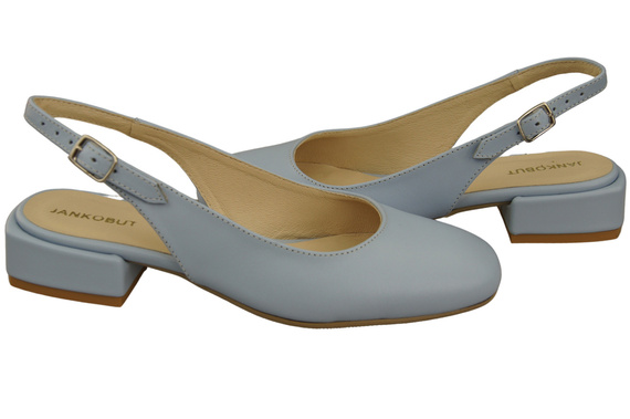 Obuwie Damskie Sandały Jasny Błękit Płaski Obcas Skóra naturalna 206 ElitaBut