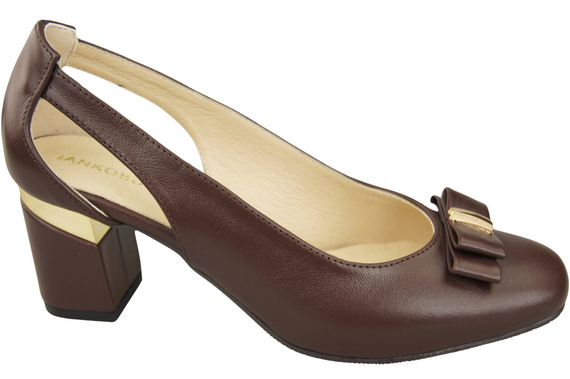 Shoes Women's pumps in Natural Leather with Decorative Heel 199 ElitaBut