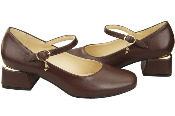 Women's shoes Pumps with a strap, natural leather 202 ElitaBut