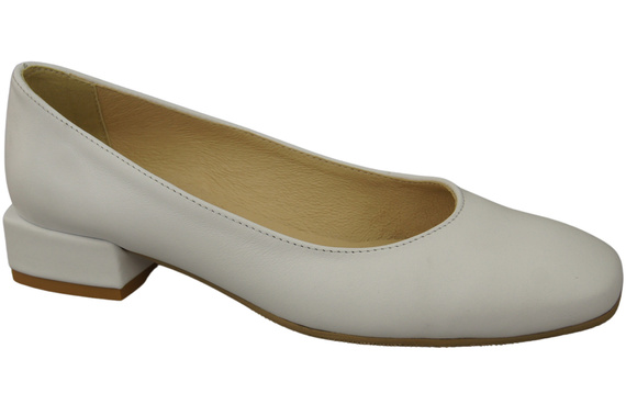 Comfortable Women's Shoes Flat Pumps, Natural Leather 204 ElitaBut