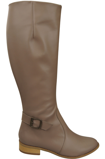 Women’s  leather boots, lined officer boots, flat 225 ElitaBut