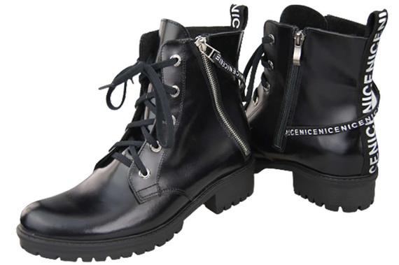 Footwear Boots Women's boots with the inscription NICE Natural Leather 173 Z ElitaBut