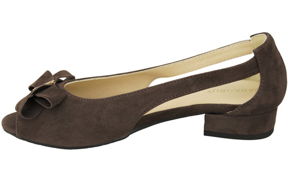 Obuwie Sandały Damskie Czekoladowe Skóra Naturalna Zamszowa 994 Z Połączenie Stylu i Komfortu ElitaBut