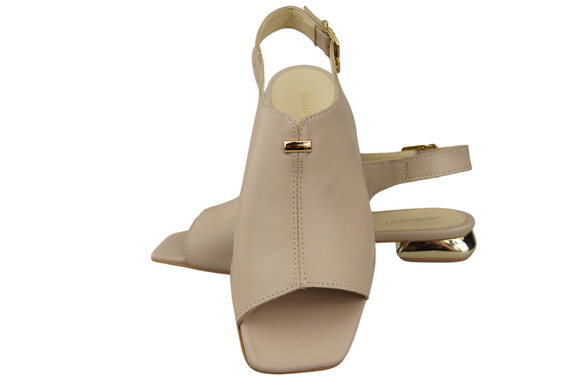 Comfortable Women's Shoes Sandals Flat Gold Heel Natural Leather 207 ElitaBut