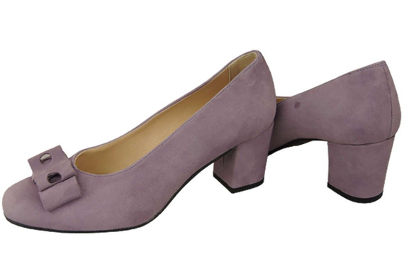 Obuwie Damskie Czółenka Lila Skóra naturalna zamszowa 163 ElitaBut