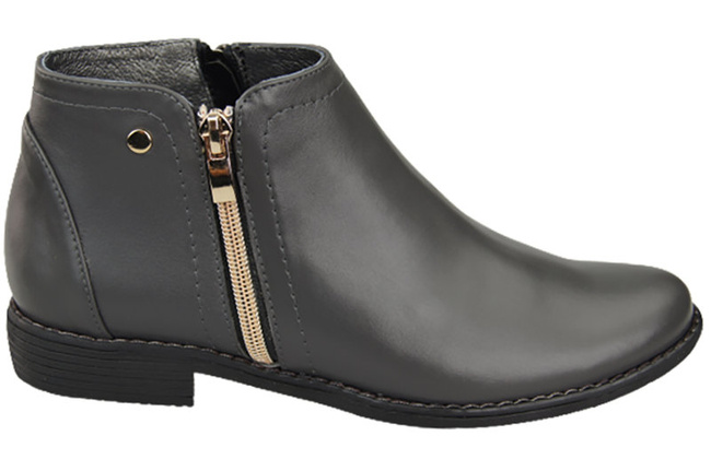 Wiosna Obuwie Damskie Botki skóra naturalna Czarne 872 ElitaBut